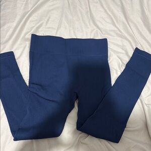 Navy Blue Seamless Full-Length Leggings